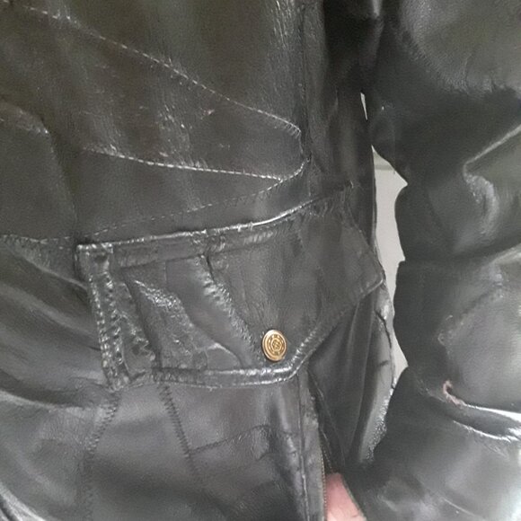 Vintage Flight Path Black Leather Jacket - XL - UNISEX - Picture 2 of 10